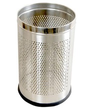 Round stainless steel trash dustbin, for Home/Office, Size : Customized Size