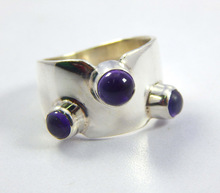 Fine gems silver amethyst ring JEWELRY, Size : 5 #6# 7# 8# 9# 10#11#12