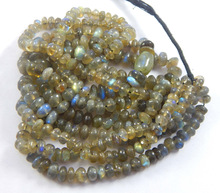Fine gems labradorite plain roundel beads