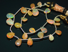 Opal pear shape gemstone necklace, Style : Fashionable