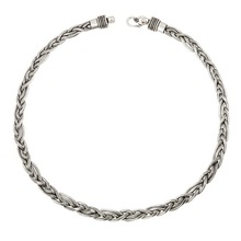 Double Braided Oxidized Silver Chain