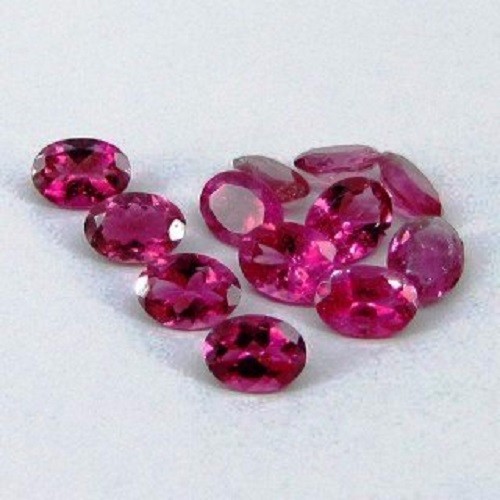 Pink Tourmaline Oval Faceted Gemstone