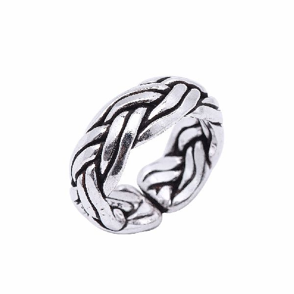 Vintage Tribal Oxidised Sterling Silver Ring, Occasion : Anniversary, Engagement, Gift, Party, Wedding