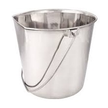 SS Flat Sided Pet Pail Bucket