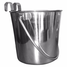 Stainless steel Flat Sided bucket, Color : Silver