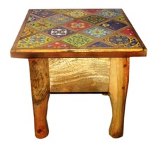 Hand Painting Wooden Stool