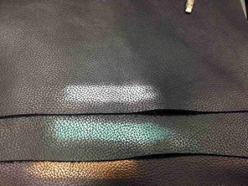 metallic finished leather