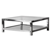 home goods coffee table Square Stainless Steel With Mirror Top