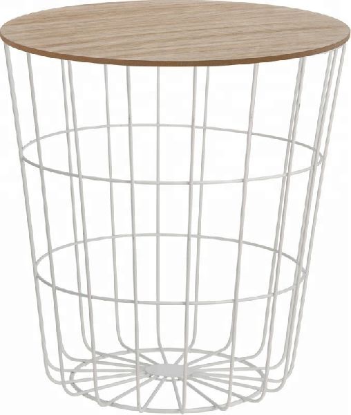 Simple Design coffee table with baskets underneath Wire Frame