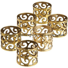 Brass Perforated Wedding napkin ring