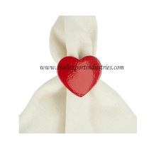Red Coated Heart Napkin Ring