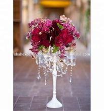 White Candelabra with flowers bowl, for Weddings