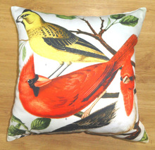Square cushion cover with bird prints-cushion, for Car, Chair, Decorative, Seat, Size : 45 x 45