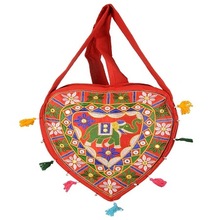 Jaipuri Hand Embroidered hand bag, for Daily, Gender : Women