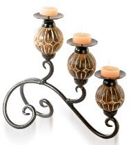 Decorative Candle Stand, Color : Black