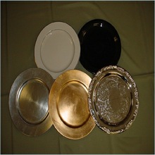 Charger plate antique gold plate, Size : Customized Size