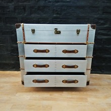 THREE Drawer Aviator Trunk