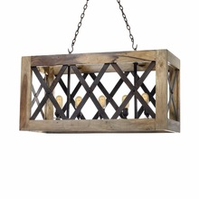 Wood Industrial chandelier