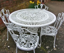 Metal Outdoor table Chair Set, Color : White, Black Buyer requirement