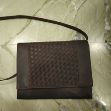 Leather Ladies Clutch Sling Bag, Color : Brown