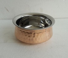 Hammered Copper Stainless Steel Serving Handi, Feature : Eco-friendly