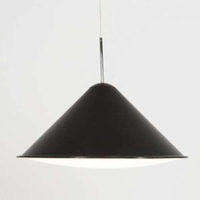 Iron Metal Cone Pendant Light, Color : Black