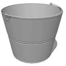 Powder Coated Metal Bucket with Handle