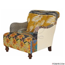 Colors Inspired Kantha Blanket Arm Chairs