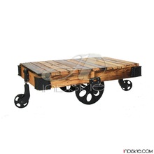 Wooden Industrial Furniture Coffee Table, Size : 150*76*43 Cm