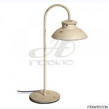 Industrial Metal Table Lamp In White, Color : Black