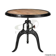 Industrial Round Crank Table