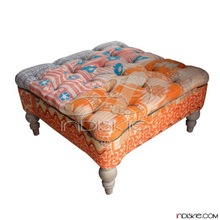 Kantha Fabric Sofa Chair Stools Ottomans Furniture