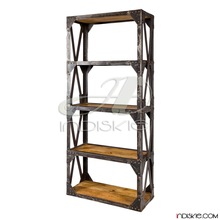 Shelving Industrial Vintage Shelves Bookcase