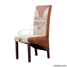 Vintage Canvas Leather Restaurant Chairs