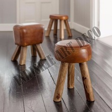  Vintage Horse Leather Stool, for Home Furniture, Size : 40*30*50 Cm