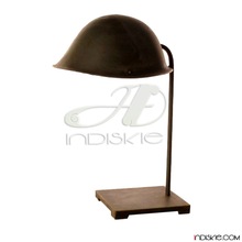 Iron Vintage Industrial Table Lamp, Color : Black