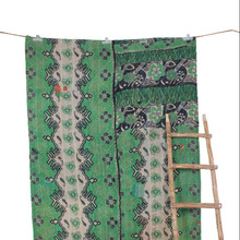 Vintage Bengali Bedspread Throw Cotton Blanket, Technics : Handwork