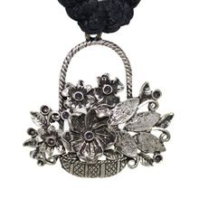 Oxidized Flower Bouquet Shape Necklace