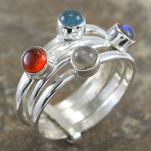 multi color gemstone ring