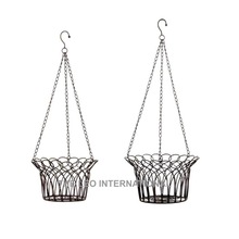 Colour hanging chain metal basket, for Food, Feature : Eco-Friendly