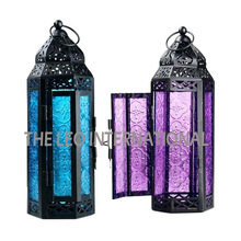 METAL colourful Moroccan lantern, for Home Decoration, Size : STANDARD