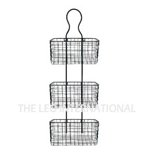 Decorative tall wall hanging joint metal basket