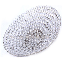 Metal round crystal tray, Size : STANDARD