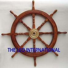 Nautical decoration ship wooden wheel