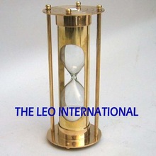 Nautical Gift decorative brass Sand timer, Size : CUSTOMISED