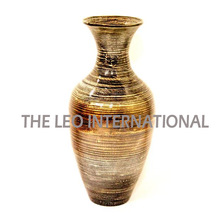 New glossy colour metal vase