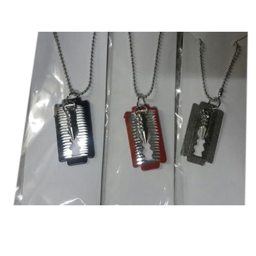 Mens Metal Blade Pendant, Color : Red, Blue, Green