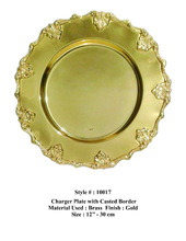 Metal Gold Charger Plate, Size : 20 cm