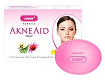 Bakson's Homeopathy Herbals Akne Aid Soap, for Skin, Feature : Acne Treatment, Deep Cleansing