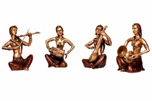 Indian Lady Music set sculpture, Technique : Moulding